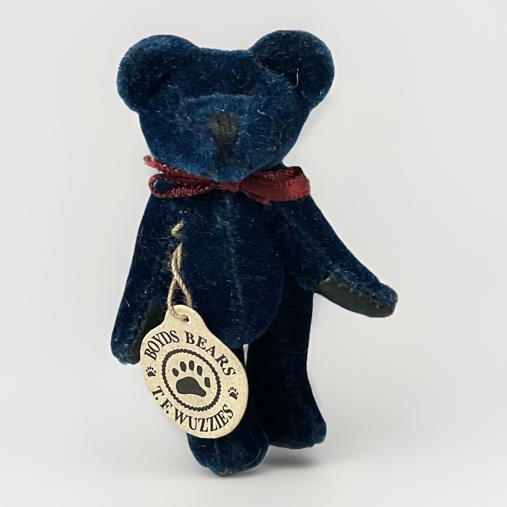 Boyds Bears Blue Wuzzies Bear 3 Inches Twilight F Wuzzie New Old Stock